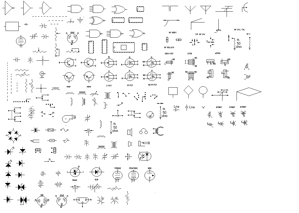 Electronic Symbols Diagram